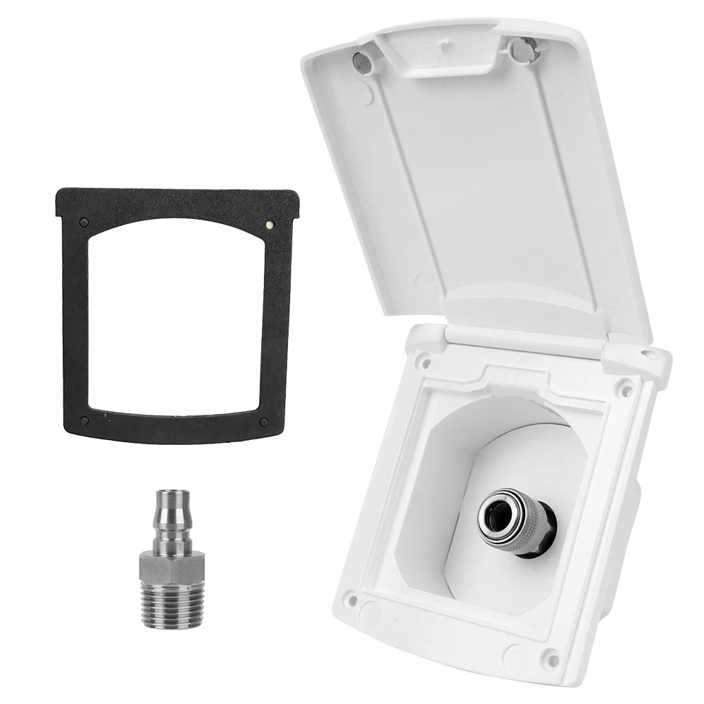 Caravan Accessories Water Inlet Outlet Hatch Filter Lockable Cover With 20mm Adapter Nozzles For Boat Marine RV Camper Car Van