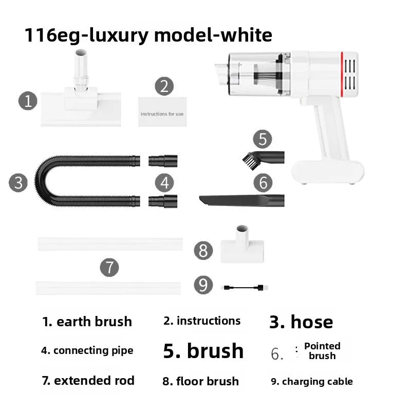 Wireless Handheld Vacuum Cleaner Car Home Dual Use Brushless Motor Rechargeable Portable Multi-function Car Vacuum