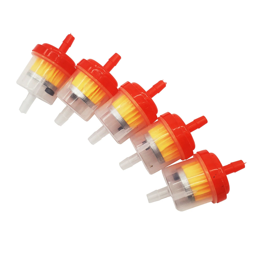 Motorcycle 5 Pcs Engine Carb Oil Gasoline Liquid Fuel Filter Oil Filter Gas Petrol Filters For KTM Honda Suzuki Kawasaki Etc