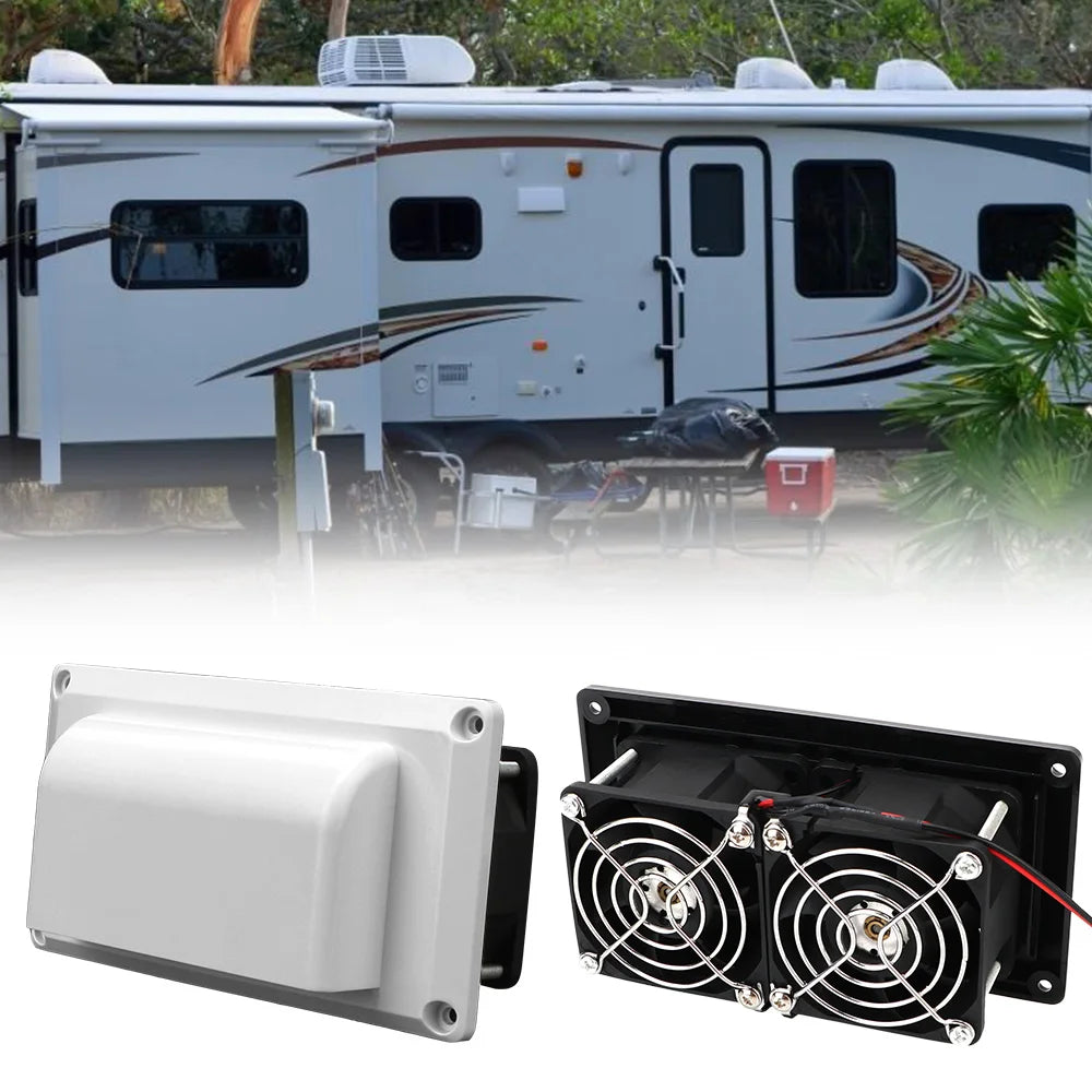 Car Accessories 12V 25W Caravan Side Air Vent Ventilation Exhaust Fan for Camper Trailer Motorhome Boat Marine Yacht