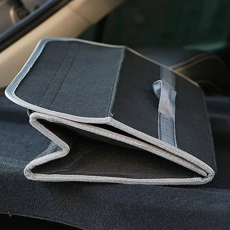 Large Anti-Slip Organizer For Car Trunks – Soft Felt Storage Box With Compartments