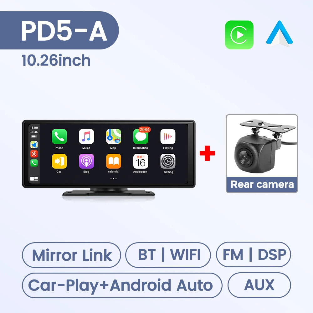 10.26/6.86inch Smart screen car intelligent systems Universal Car Raido Screen Multimedia Player Wireless Android Auto Carplay