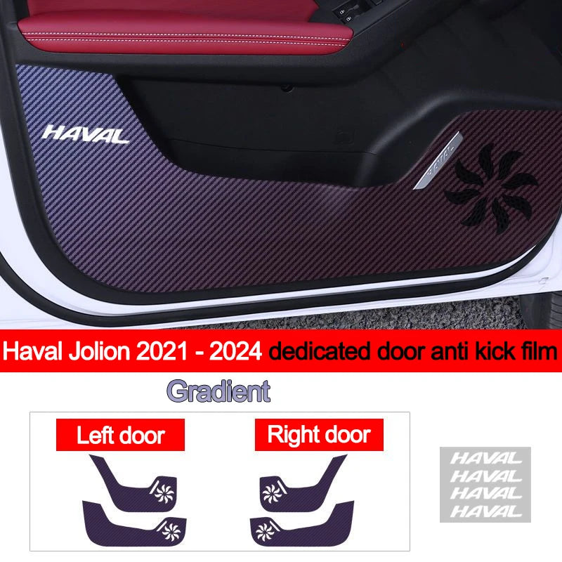 Car Inner Door Anti Kick Film Protective Anti-Scratch Cover for Haval Jolion 2021 2022 2023 2024 Auto Accessories Protector
