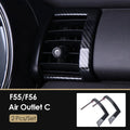 AMBERMILE for Mini Cooper F56 Accessories Car Interior Carbon Fiber Texture Console Air Outlet Door Speaker Handle Cover Trim