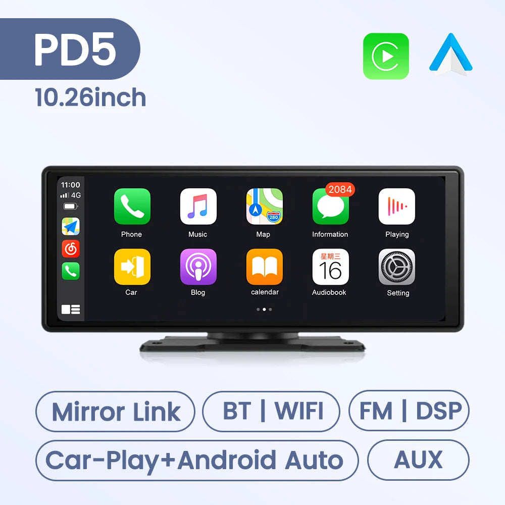 10.26/6.86inch Smart screen car intelligent systems Universal Car Raido Screen Multimedia Player Wireless Android Auto Carplay
