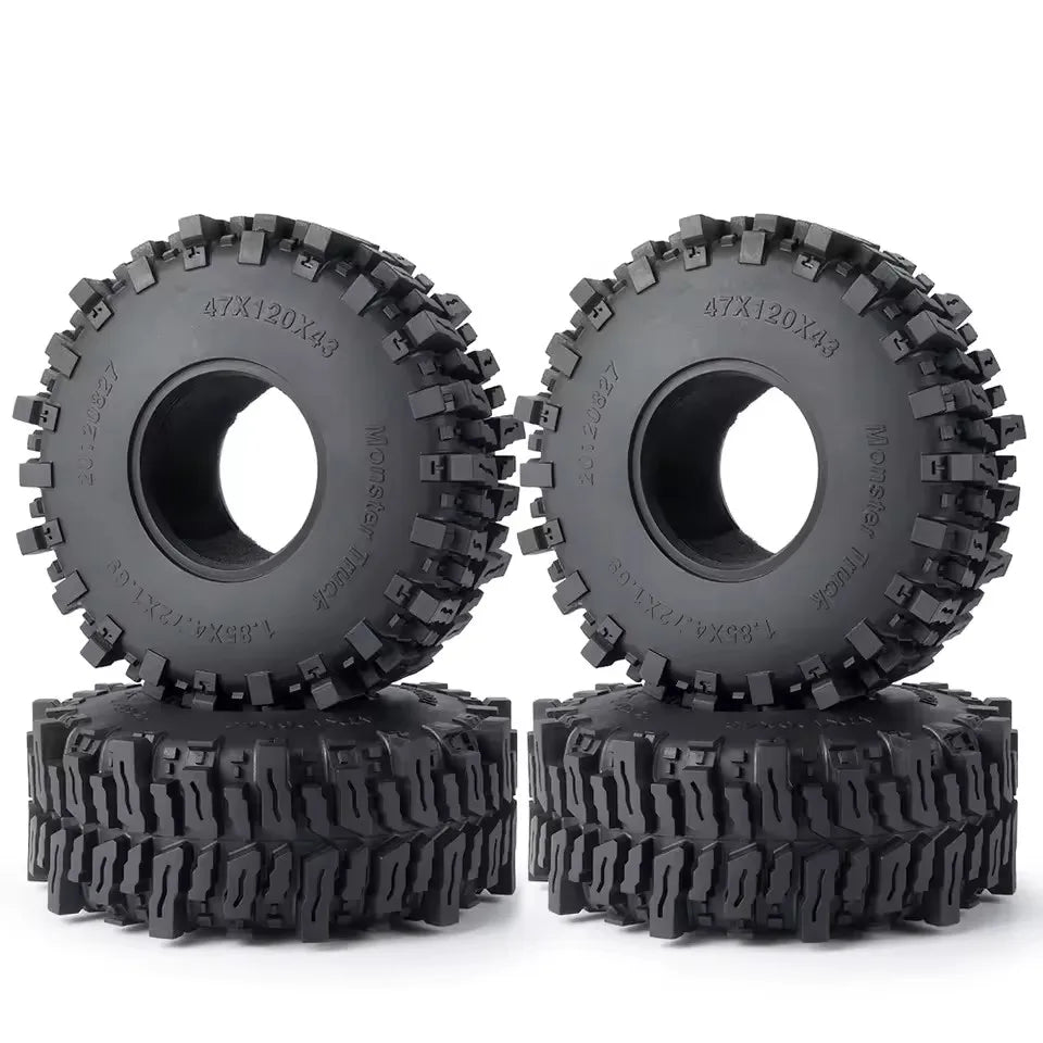 Rubber Tyres Wheel Tires 1.9inch/2.2inch for 1/10 RC Car Axial SCX10 D90 TRX4 SCX10 III Capra Wraith Monster Truck Upgrade Parts