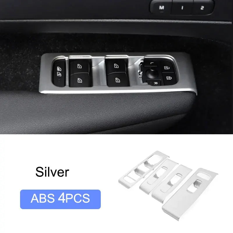 For Volvo XC40 C40 car interior decoration with ABS car accessories, carbon fiber texture, black gloss
