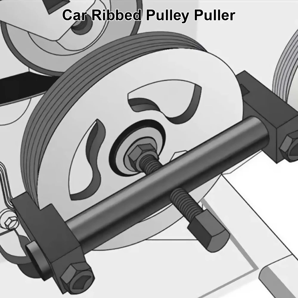 Ribbed Drive Pulley Puller Crankshaft Remover Car Modifacation Steering Wheels Disassembly Adjustable Repair Tools