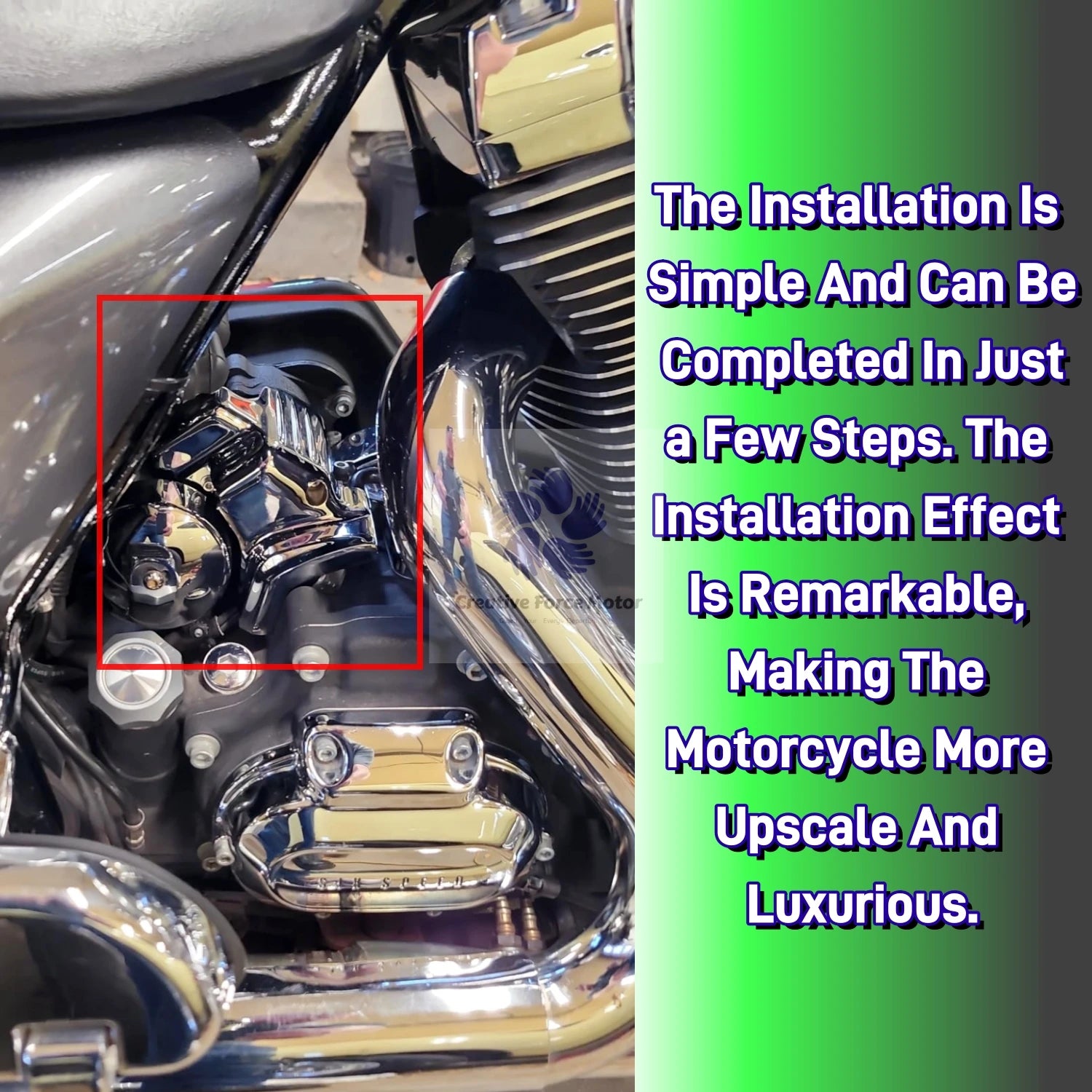 Engine Starter Cover Motorcycle Parts Decorate For Harley Touring Electra Glide CVO Road King Street Glide Trikes FLRT 2007-2016