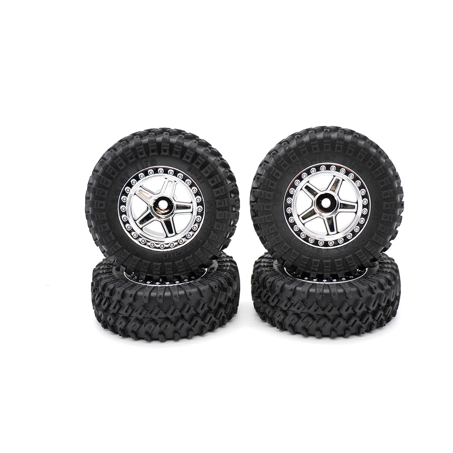 4PCS 60*21mm Rubber Front Rear Wheel Tyre 1.3" mud terrain tire for 1:18 TRX4M Traxxas RC Mini Crawler Model Upgrade Accessories