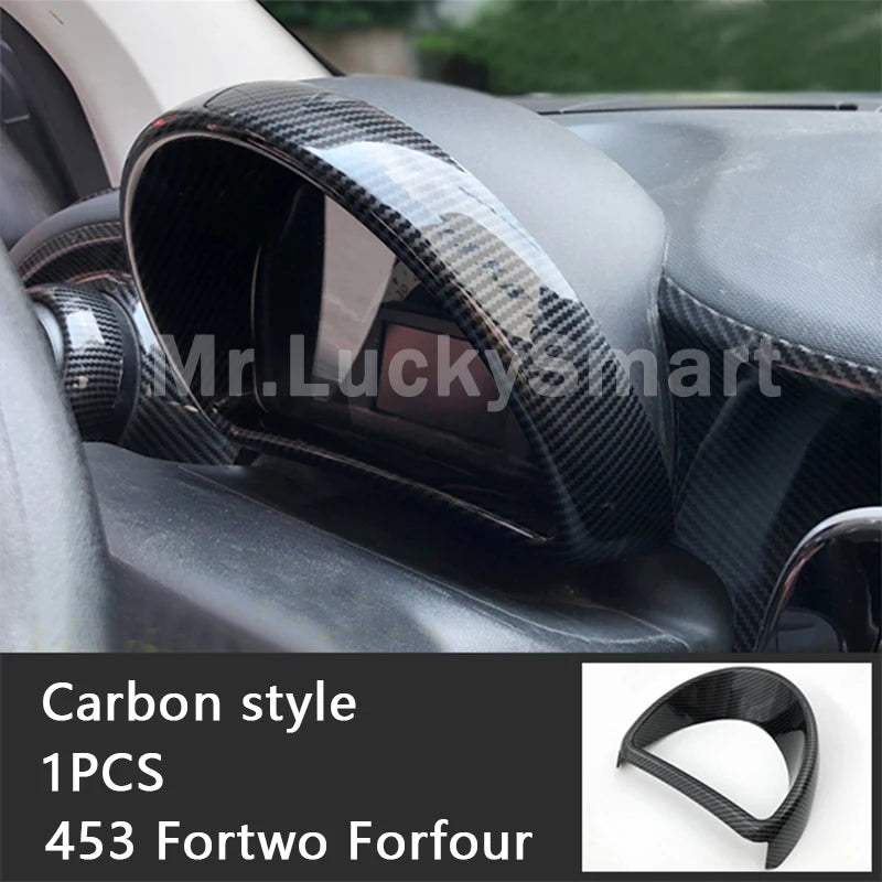 Carbon Car Interior Decoration Accessories ABS Protection Modification Sticker For Smart 453 Fortwo Forfour Car Exterior Styling