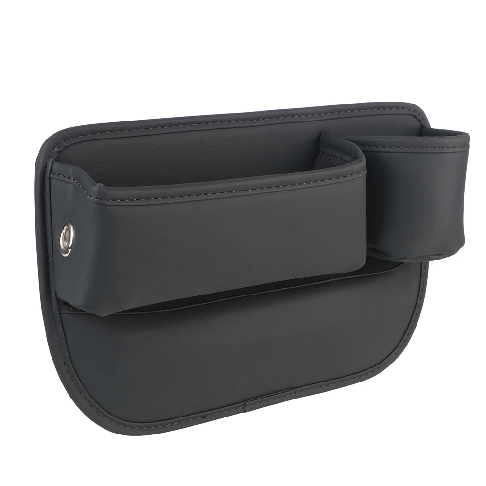 With Cup Holder Car Interior Accessories Auto Console Side Storage Box for Cellphones Car Seat Gap Organizer Pu Leather