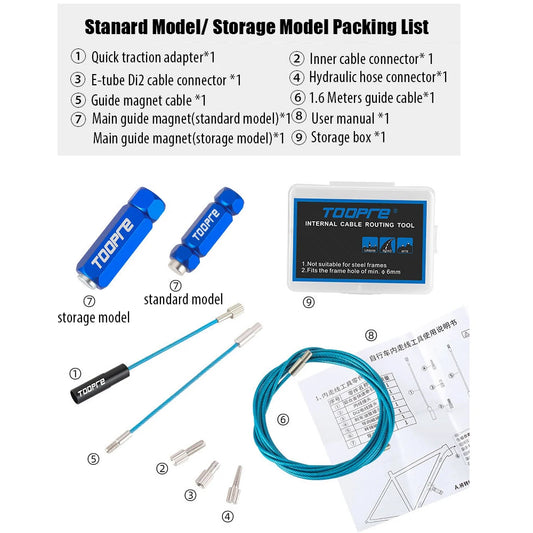 Bike Internal Cable Routing Kit Tool Quick Traction Guide Magnet for Bicycle Frames Shift Brake Inner Cable Hydraulic Hose