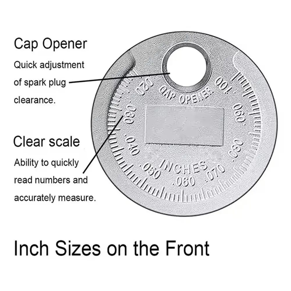 Spark Plug Gap Tool Precision Measurement Coin Shape Design Stainless Steel Multi Purpose Gauge For Platinum Iridium Plugs