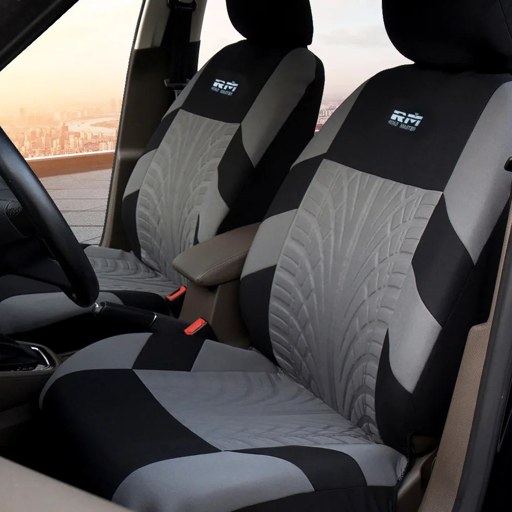 Car Seat Covers Full Set Front Split Rear Bench For Car Universal Cloth SUV Sedan Van Automotive Interior Covers