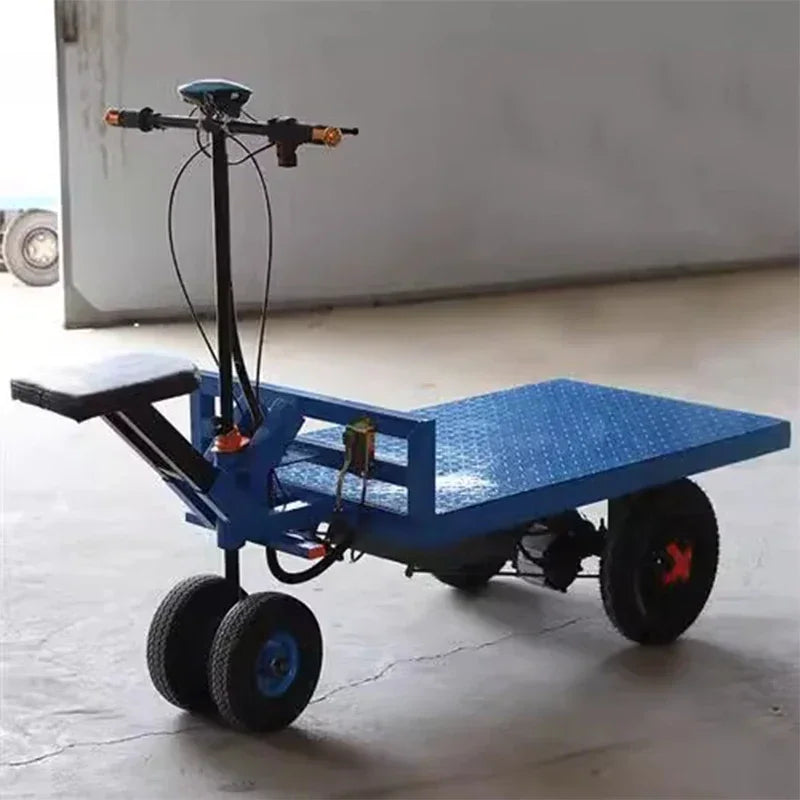 Cargo electric vehicle, cargo handling, transport site greenhouse, hand-pull truck, three- and four-wheel trailer