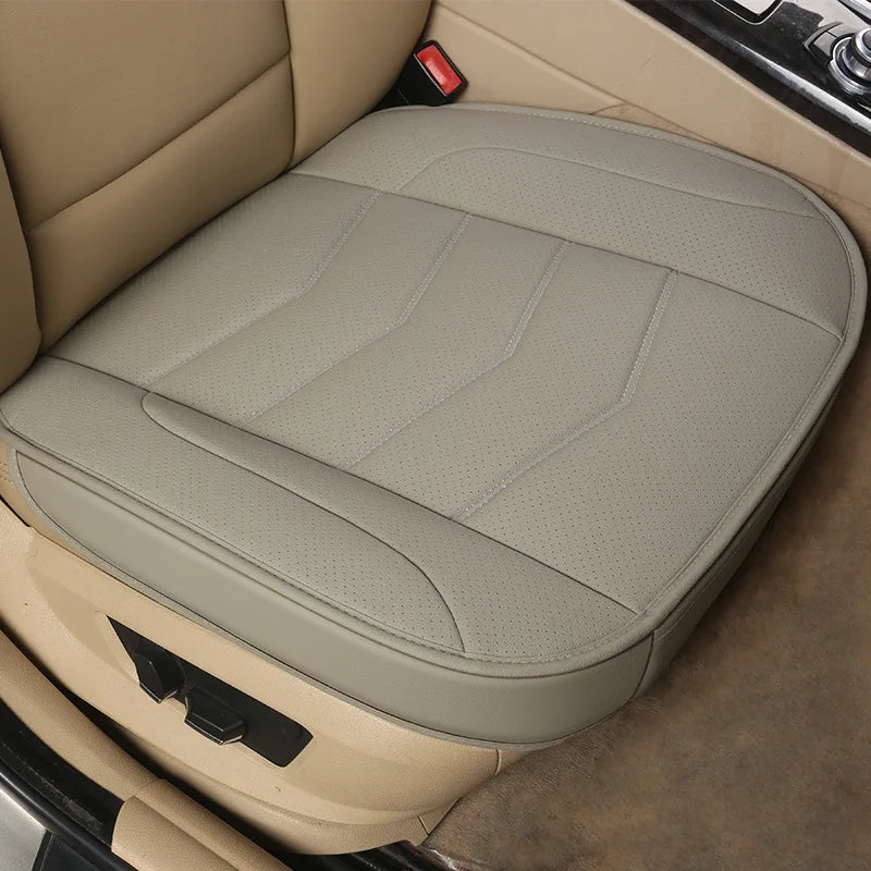 Leather Car Seat Cover Breathable Driver Seat Cushion Protection Universal Size Rear Seat Non-slip Mat Styling Accessories