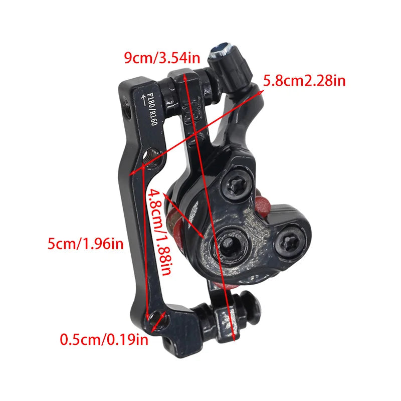 High quality disc brakes with cold mechanical calipers are commonly used as spare parts for electric scooter modification