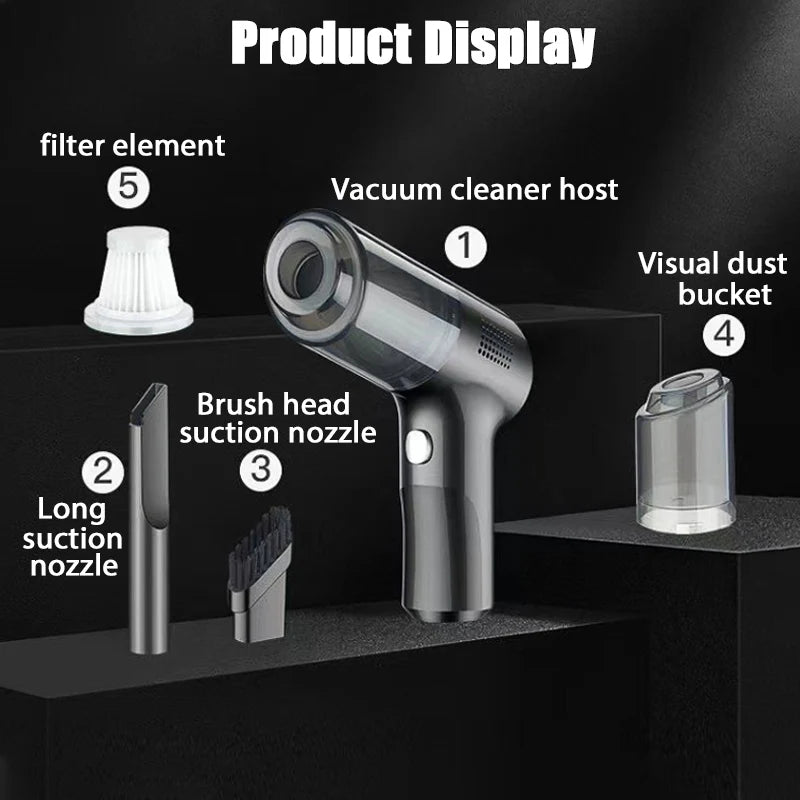 15000Pa Car Wireless Vacuum Cleaner Portable Strong Suction Home Cleaning Equipment Handheld Dust Collector Mini Car Dust Blower
