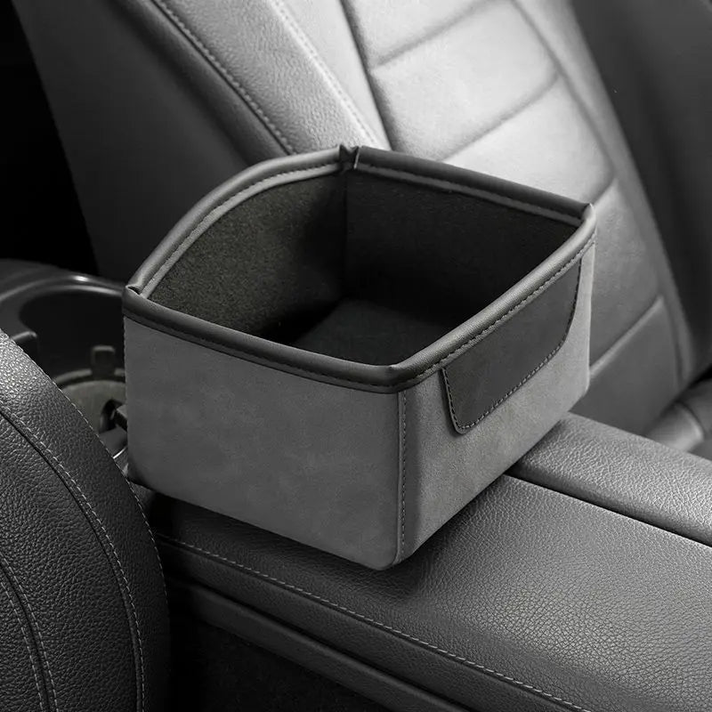 Car Center Console Organizer Multifunctional Storage Box with Cup Holder and Tissue Dispenser for Auto Interior