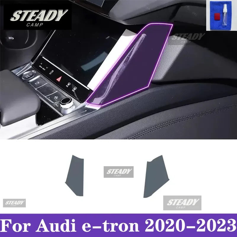 For Audi e-tron 2020-2023 Car interior Center console transparent TPU Paint protective film Anti scratch sticker LCD screen PPF