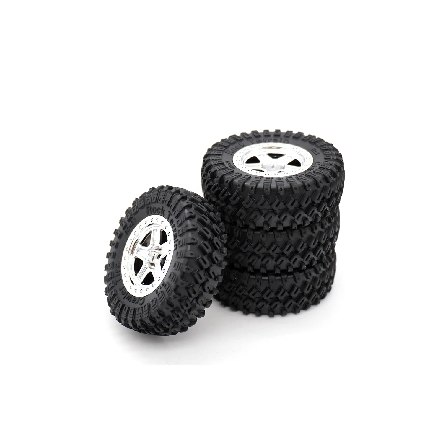 4PCS 60*21mm Rubber Front Rear Wheel Tyre 1.3" mud terrain tire for 1:18 TRX4M Traxxas RC Mini Crawler Model Upgrade Accessories