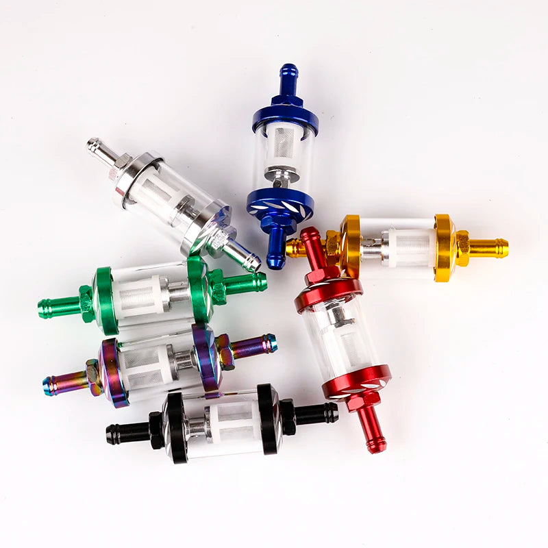Motorcycle ATV Universal Fuel Filter, Washable Filter for Gasoline Fuel Lines, Compatible with 50CC-500CC Motorcycles and ATVs