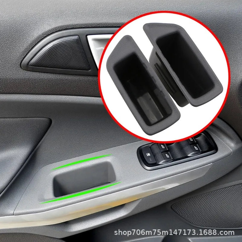 Suitable for Ford ECOsport 2013 Front and Rear Door ABS Armrest Box Storage Compartment Car Interior Modification  Accessories