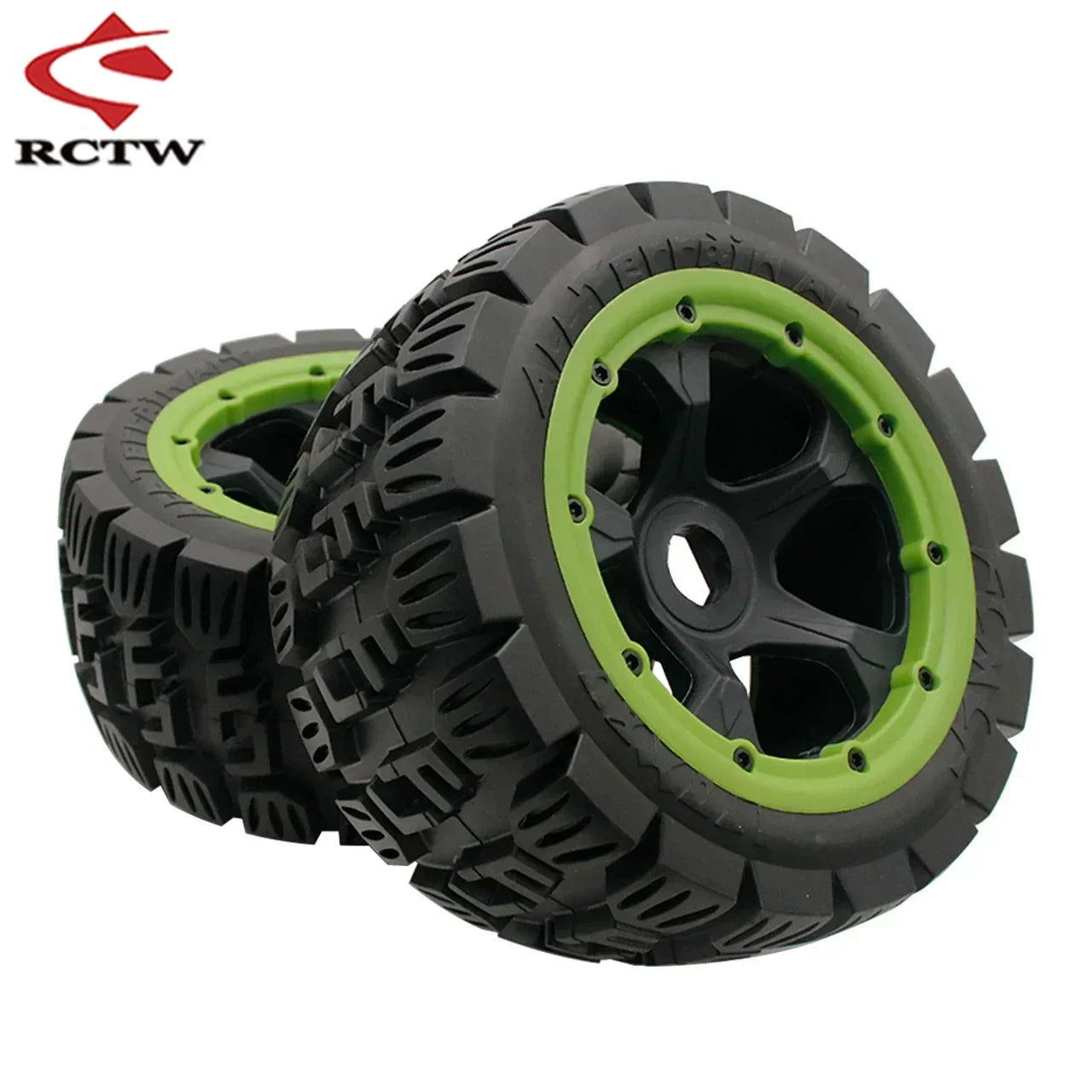 All Terrain Super Wear-resistant Complete Tyre Rear or Front Wheel Tire Set for 1/5 HPI ROFUN ROVAN KM BAJA 5B SS Rc Car Parts