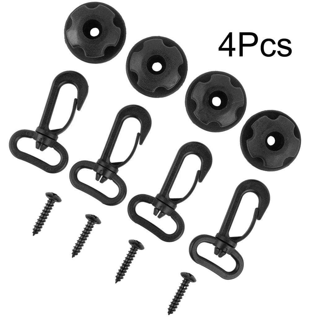 Interior Trim Hooks 4pcs Black Car Accessories Car Trunk Hook Cargo Net High Viscosity Mount Set Storage Organizer