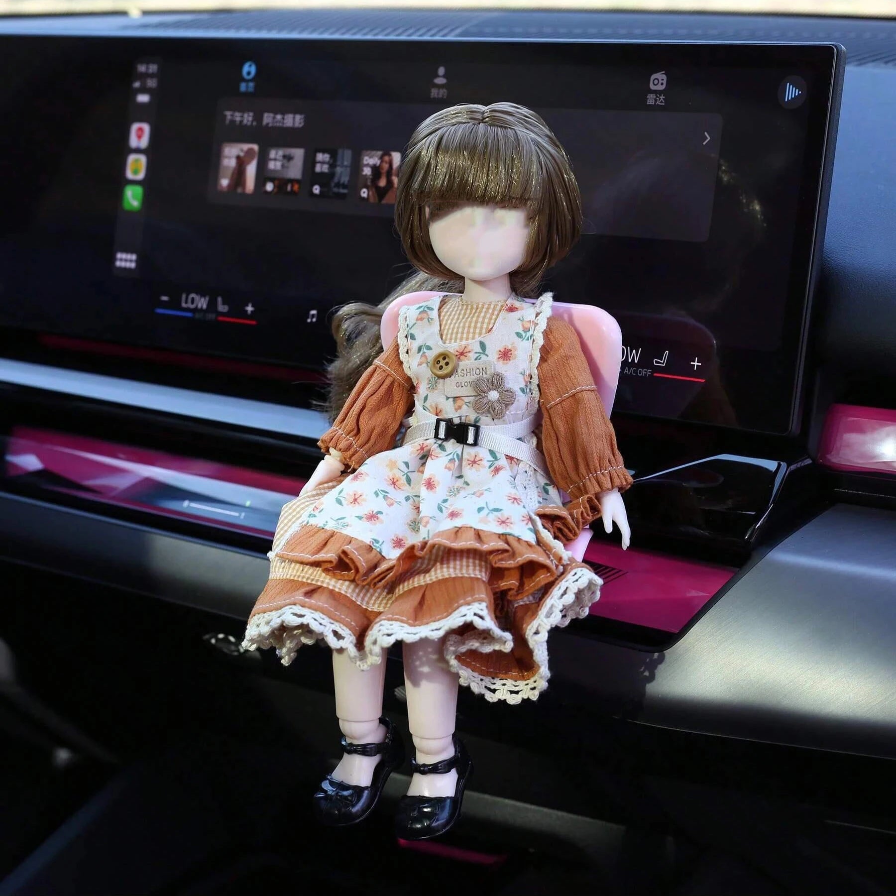 15-17cm buLaLa doll carseat All Doll Safety Seat Accessories Cute Dolls Car Air Outlet Decoration High-Grade Auto Interior gifts