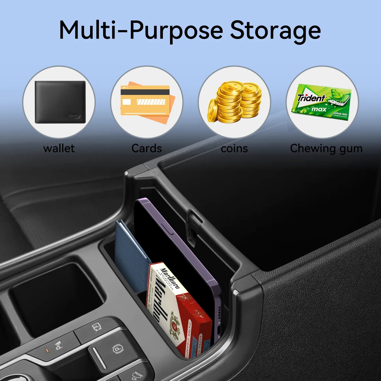 For Kia Sorento 2021-2025 Central Console Storage Box Car Interior Accessories Organizer Storage Case in Front of Armrest Box