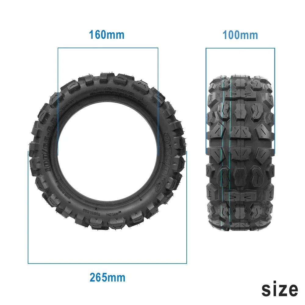 11 Inch Widened Wear-resisting Tire 100/65-6.5 Tyre 100/65-6.5 Tubless Tire Inner and Outer Tire for Dualtron Electric Scooter