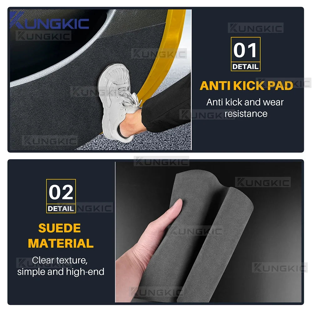 For Fiat 500/500C 2008-2024/500E 2012-2019/Abarth 595 695 2012-2024 Door Anti-kick Pad LHD RHD Car Mat Interior Trim Accessories