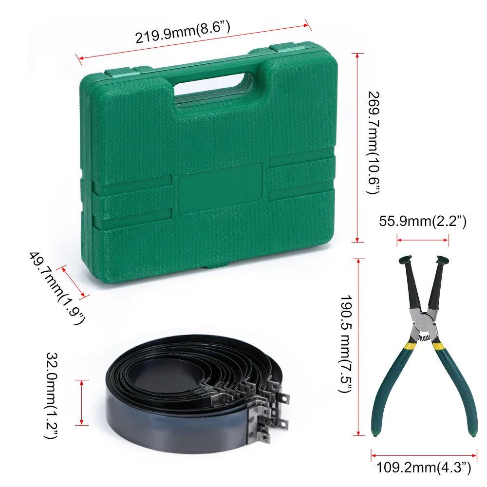 14pcs Piston Rring Disassembly Tool Piston Ring Compressor Automobile Engine Piston Ring Compressor Cylinder Installer Plier