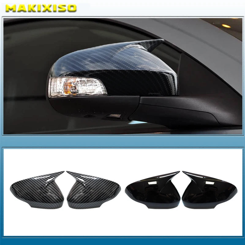 Car Rearview Mirror Cover Housing Carbon Fiber/Glossy Black Side Wing Mirror For Volvo C30 C70 S40 S60 V40 V50 V70 2008- 2010