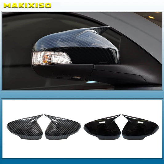 Car Rearview Mirror Cover Housing Carbon Fiber/Glossy Black Side Wing Mirror For Volvo C30 C70 S40 S60 V40 V50 V70 2008- 2010