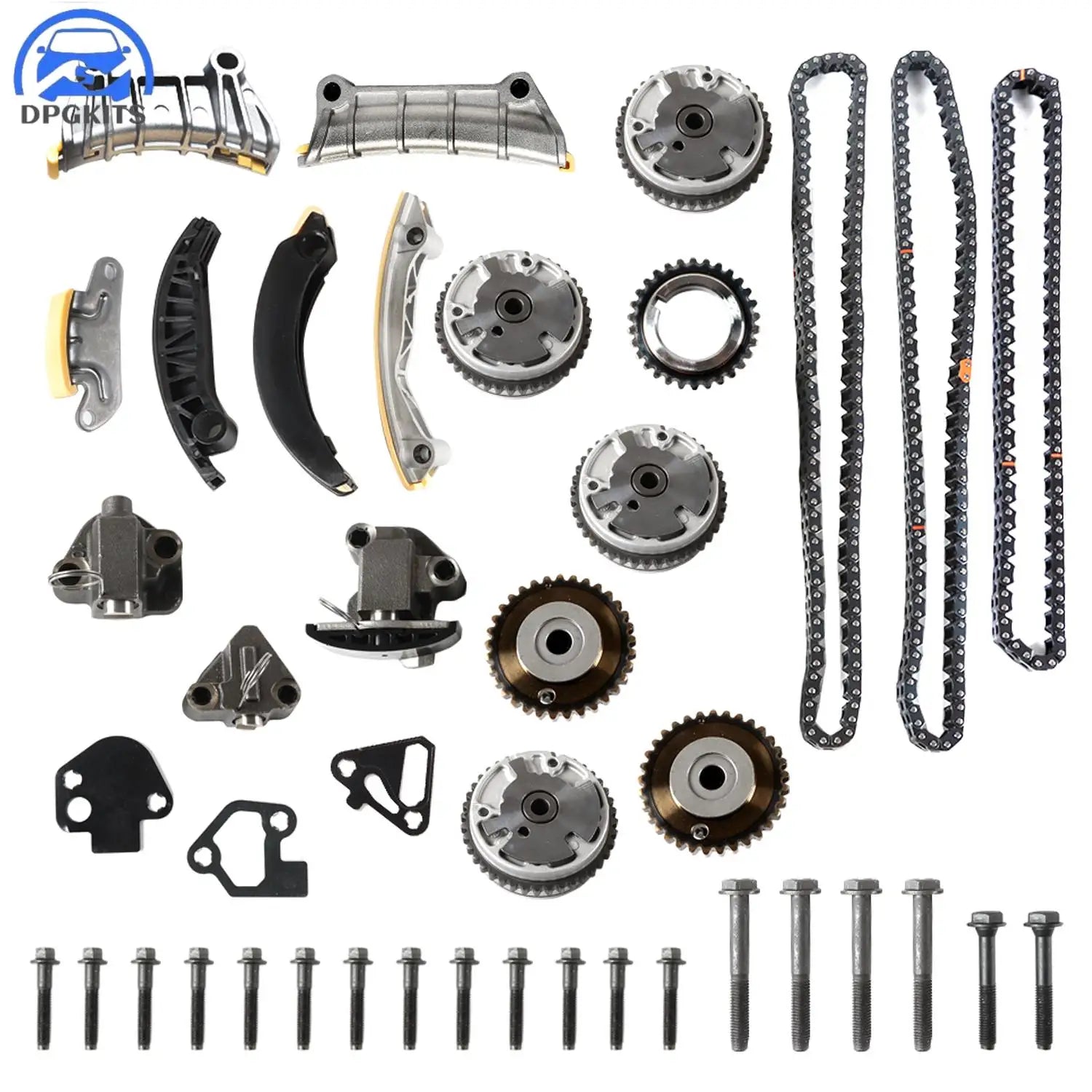DPGKITS 19X Brand New Timing Chain Kit For Chevy Impala Malibu GMC Cadillac Pontiac Buick Car Accessories 9-0753SVVT 12603745