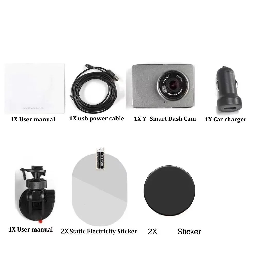 YI Smart Dash Cam For Car ADAS 2.7 Screen Full HD 1080P Dash Cam with Night Vision ADAS upgrade International Version