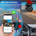 Car Front Rear Dash Camera Car Video Recorder Camera Built In Wifi Camera,Night Vision 170°Wide Angle,WDR,24H Park-Y47A
