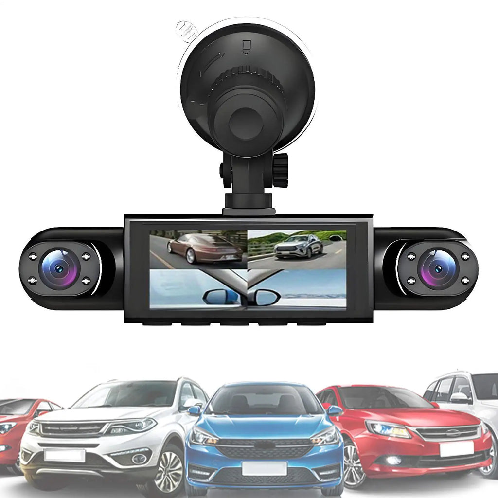 4 Channel Battery Powered Dash Cam 1080P Monitor Dashboard Camera With 32G Card Rear Reversing Image For Left Right Front Blind