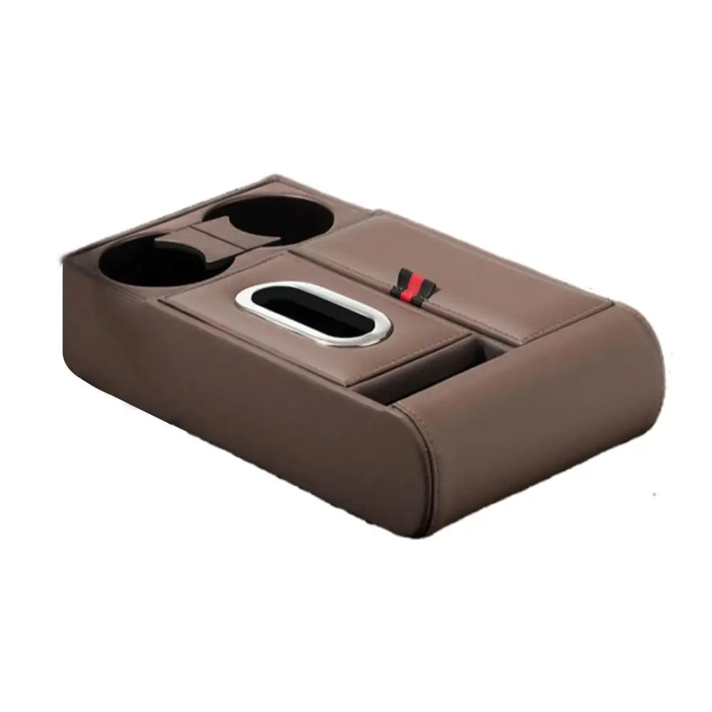 Car Armrest Box Organizer Luxury Storage Tray with Cup Holder Tissue Box Multifunction Center Console Accessories Auto Interior