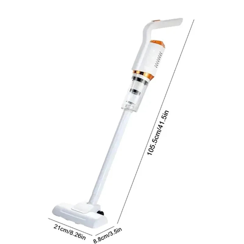 Cordless Vacuum White Strong Suction Integrated Multifunction Removable Handheld Vacuum Cleaner Powerful for Car for Carpet