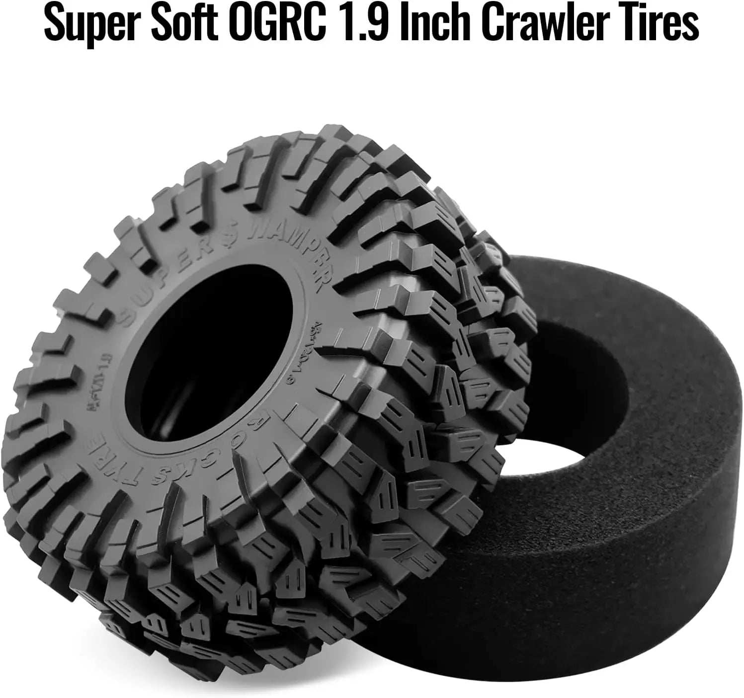 1.9'' RC Rubber Tires 1/10 RC Crawler Tyre for SCX10 90046 SCX10 UTB18 TRX4 6 Redcat Gen8 7 VS4-10 1/10 RC Crawler Car 45*120mm
