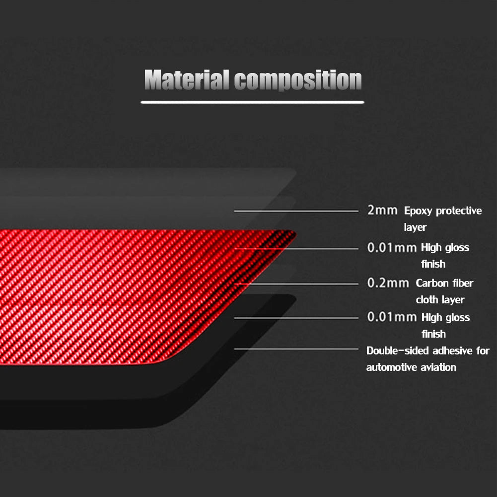 Carbon Fiber Red Sticker Car Interior Accessories For Nissan Quest 2004 2005 2006 Center Control Panel Dashboard Decorative Trim