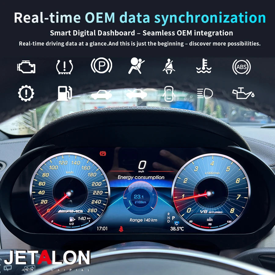 LCD Digital Dashboard Cluster For Benz ML GL GLE GLS W166 X166 2012-2019 Years Auto Instrument Paneel Cockpit Speedme CARPLAY