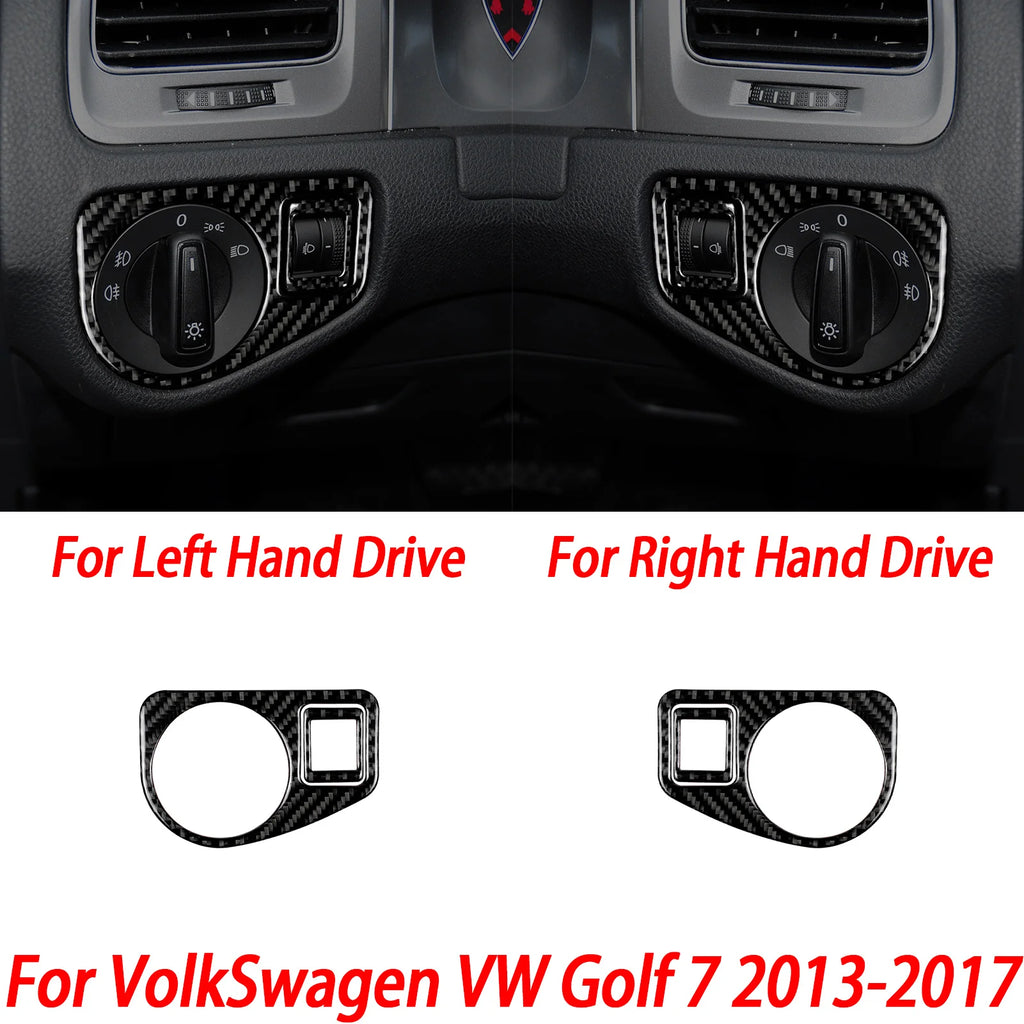 For VW Golf 7 GTI Mk7 2013-2017 Car Interior Accessories Cup Holder Frame Console AC CD Control Cover Gear Shift Panel Sticker