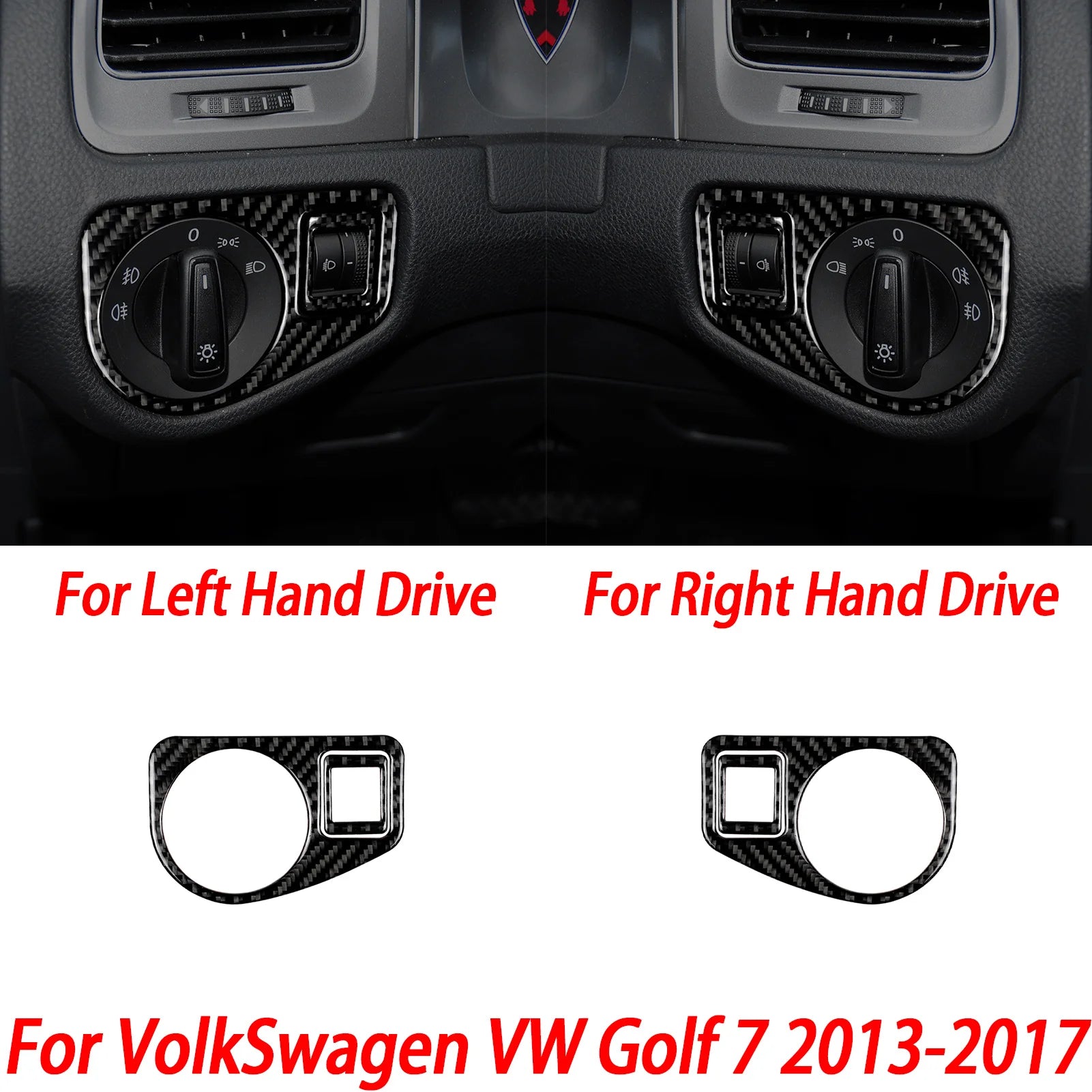 For VW Golf 7 GTI Mk7 2013-2017 Car Interior Accessories Cup Holder Frame Console AC CD Control Cover Gear Shift Panel Sticker