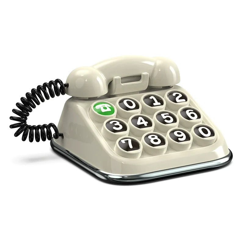 Retro Telephone Car Temporary Parking Number Plate ABS+PC Material Cute Auto Accessory for Car Decor & Parking Convenience
