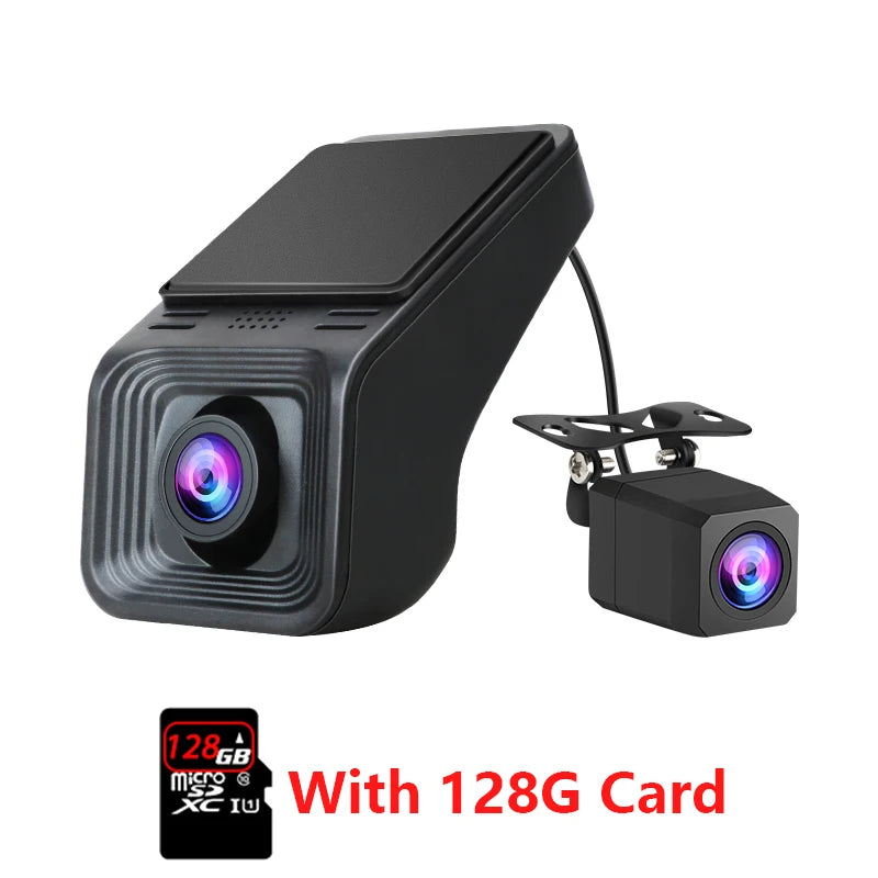 Full HD 170° Wide Angle Dash Cam for Android Multimedia Double Recording Front And Rear Camera ADAS Car DVR USB TF Card 32G 64G